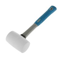 киянка из белой резины, фиберглассовая рукоятка, 340 г (hardax) (шт.), купить metabo, купить husqvarna, купить bosch, купить makita, купить hitachi, купить hikoki, купить oregon, купить stihl