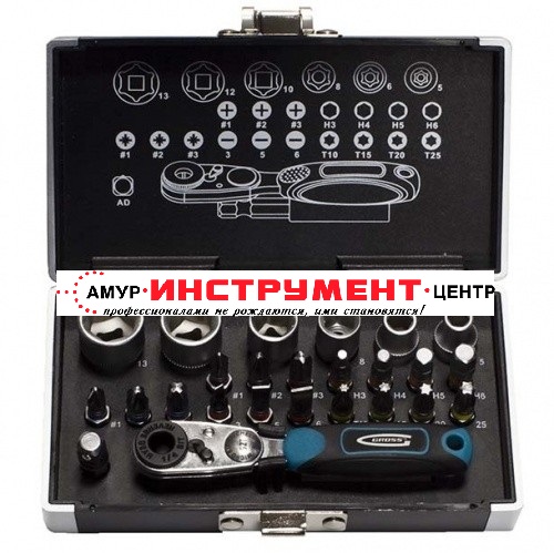 Набор бит и головок торцевых ,1/4", магнитный адаптер, сталь S2 пластиковый кейс, 26 предм.//GROSS — купить в интернет-магазине amurinstrument.ru с доставкой по Благовещенску | Каталог с характеристиками и ценами набор бит и головок торцевых ,1/4", магнитный адаптер, сталь s2 пластиковый кейс, 26 предм.//gross, купить metabo, купить husqvarna, купить bosch, купить makita, купить hitachi, купить hikoki, купить oregon, купить stihl