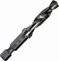 сверло метчик практика  м8 шаг 1,25, длина 64 мм, хвостовик hex 1/4', блистер, купить metabo, купить husqvarna, купить bosch, купить makita, купить hitachi, купить hikoki, купить oregon, купить stihl