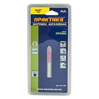 шарошка абразивная оксид алюминия, цилиндрическая заостренная  6х27 мм, хвост 6 мм, блистер, купить metabo, купить husqvarna, купить bosch, купить makita, купить hitachi, купить hikoki, купить oregon, купить stihl