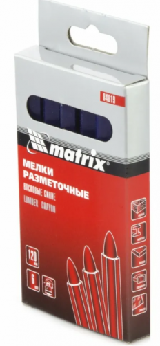 мелки разметочные восковые синие, 120мм, коробка 6шт.// matrix, купить metabo, купить husqvarna, купить bosch, купить makita, купить hitachi, купить hikoki, купить oregon, купить stihl