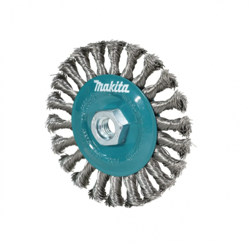 щетка проволочная дисковая (d125 мм, толщ. проволоки 0,5 мм, толстые пучки, нерж.), купить metabo, купить husqvarna, купить bosch, купить makita, купить hitachi, купить hikoki, купить oregon, купить stihl