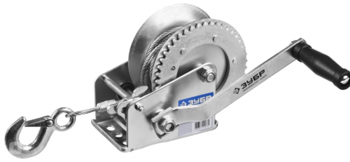 лебедка ручная барабанная зубр "профессионал", тяговая, тросовая, 1,1т, 8м, купить metabo, купить husqvarna, купить bosch, купить makita, купить hitachi, купить hikoki, купить oregon, купить stihl