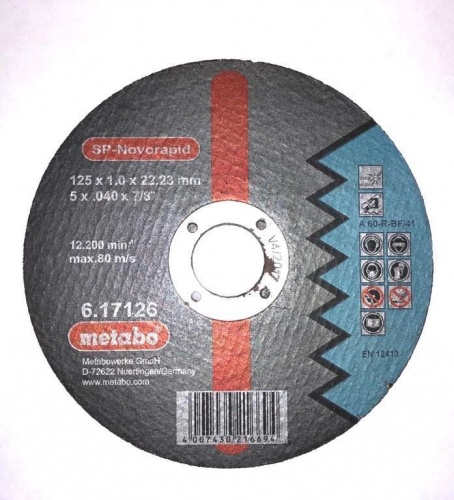 круг отрез. нерж metabo sp-novorapid 125x1.6x22,2 мм ru, купить metabo, купить husqvarna, купить bosch, купить makita, купить hitachi, купить hikoki, купить oregon, купить stihl