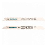 полотна по дереву для сабельной пилы 4444 - s1110df, 210 x 4,2 мм, 2 шт// gross, купить metabo, купить husqvarna, купить bosch, купить makita, купить hitachi, купить hikoki, купить oregon, купить stihl