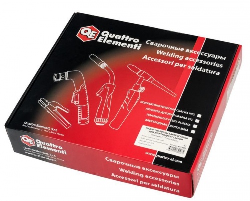 Комплект сварочных проводов QUATTRO ELEMENTI KIT-30 до 300 А, держатель, масса, провода 3+2 м, конн — купить в интернет-магазине amurinstrument.ru с доставкой по Благовещенску | Каталог с характеристиками и ценами комплект сварочных проводов quattro elementi kit-30 до 300 а, держатель, масса, провода 3+2 м, конн, купить metabo, купить husqvarna, купить bosch, купить makita, купить hitachi, купить hikoki, купить oregon, купить stihl