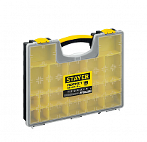 stayer  rocket-19, 420 x 330 x 50 мм, (16.5"), пластиковый органайзер с 19 съемными лотками (2-38032, купить metabo, купить husqvarna, купить bosch, купить makita, купить hitachi, купить hikoki, купить oregon, купить stihl
