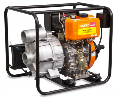Мотопомпа дизельная SKAT МПД-1200Е — купить в интернет-магазине amurinstrument.ru с доставкой по Благовещенску | Каталог с характеристиками и ценами мотопомпа дизельная skat мпд-1200е, купить metabo, купить husqvarna, купить bosch, купить makita, купить hitachi, купить hikoki, купить oregon, купить stihl