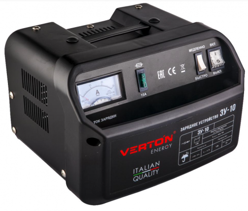 зарядное устройство verton  energy зу-10 (100вт, 12в, 15-100 ач), купить metabo, купить husqvarna, купить bosch, купить makita, купить hitachi, купить hikoki, купить oregon, купить stihl