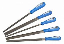 набор зубр 16651-25-h5 напильники эксперт с двухкомпонентной ручкой, №2, 250 мм 5шт, купить metabo, купить husqvarna, купить bosch, купить makita, купить hitachi, купить hikoki, купить oregon, купить stihl