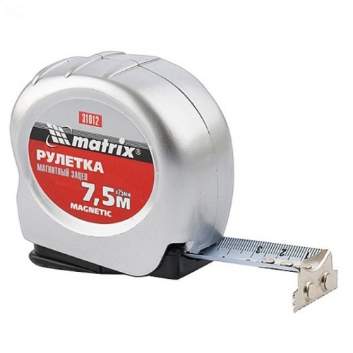 рулетка magnetic, 7,5 м х 16 мм, магнитный зацеп// matrix, купить metabo, купить husqvarna, купить bosch, купить makita, купить hitachi, купить hikoki, купить oregon, купить stihl
