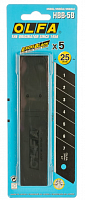 olfa  excel black, 25 х 126 х 0.7 мм, 5 шт, сегментированные лезвия (ol-hbb-5b), купить metabo, купить husqvarna, купить bosch, купить makita, купить hitachi, купить hikoki, купить oregon, купить stihl