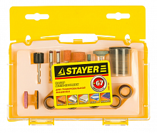 набор мини-насадок stayer "master" для гравировальных машин, 67 предметов, пластиковый кейс, купить metabo, купить husqvarna, купить bosch, купить makita, купить hitachi, купить hikoki, купить oregon, купить stihl