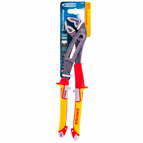 клещи переставные, диэлектрические рукоятки до 1000 в, 240 мм// gross, купить metabo, купить husqvarna, купить bosch, купить makita, купить hitachi, купить hikoki, купить oregon, купить stihl