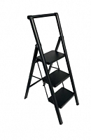 стремянка стальная особопрочная, модель dls503в ( черный цвет), 3 ступени, 69см, купить metabo, купить husqvarna, купить bosch, купить makita, купить hitachi, купить hikoki, купить oregon, купить stihl