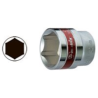 головка торцевая, 14 мм, 6-гранная, crv, под квадрат 1/2", хромированная// matrix master, купить metabo, купить husqvarna, купить bosch, купить makita, купить hitachi, купить hikoki, купить oregon, купить stihl