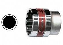 головка торцевая, 22 мм, 12-гранная, crv, под квадрат 1/2", хромированная// matrix master, купить metabo, купить husqvarna, купить bosch, купить makita, купить hitachi, купить hikoki, купить oregon, купить stihl