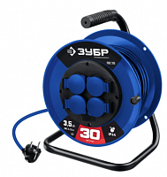 удлинитель на катушке зубр  пвс-315, пвс, 3 x 1.5 мм2, 30 м, 3500 вт, ip44, силовой , купить metabo, купить husqvarna, купить bosch, купить makita, купить hitachi, купить hikoki, купить oregon, купить stihl