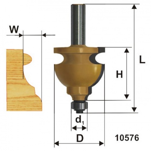 фреза кромочная фигурная с подшипн.44,5мм, купить metabo, купить husqvarna, купить bosch, купить makita, купить hitachi, купить hikoki, купить oregon, купить stihl