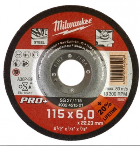 шлифовальный диск по металлу sg 27/115х6 pro+ 1шт (заказ кратно 25шт) (10013160/210621/0375265/22, г, купить metabo, купить husqvarna, купить bosch, купить makita, купить hitachi, купить hikoki, купить oregon, купить stihl