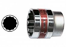 головка торцевая, 9 мм, 12-гранная, crv, под квадрат 1/2", хромированная// matrix master, купить metabo, купить husqvarna, купить bosch, купить makita, купить hitachi, купить hikoki, купить oregon, купить stihl