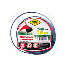 корд триммерный в блистере dde "still line" (витой квадрат) 2,0 мм х 15 м, голубой, купить metabo, купить husqvarna, купить bosch, купить makita, купить hitachi, купить hikoki, купить oregon, купить stihl