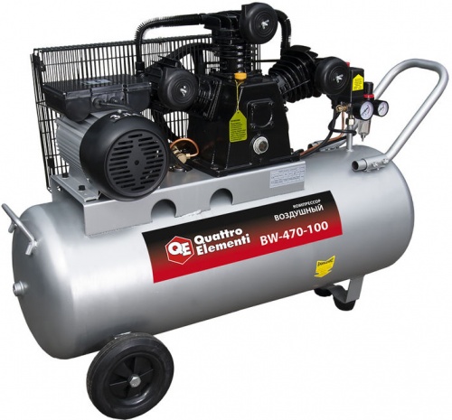 Компрессор QUATTRO ELEMENTI BW-470-100 поршневой масляный — купить в интернет-магазине amurinstrument.ru с доставкой по Благовещенску | Каталог с характеристиками и ценами компрессор quattro elementi bw-470-100 поршневой масляный, купить metabo, купить husqvarna, купить bosch, купить makita, купить hitachi, купить hikoki, купить oregon, купить stihl
