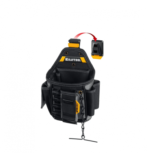 kraftool  kp-13e с быстросъёмным креплением fastclip, 13 карманов и петель, 280 х 200 мм, поясная су, купить metabo, купить husqvarna, купить bosch, купить makita, купить hitachi, купить hikoki, купить oregon, купить stihl