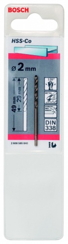 1 HSS-CO СВЕРЛО 2ММ — купить в интернет-магазине amurinstrument.ru с доставкой по Благовещенску | Каталог с характеристиками и ценами 1 hss-co сверло 2мм, купить metabo, купить husqvarna, купить bosch, купить makita, купить hitachi, купить hikoki, купить oregon, купить stihl