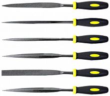 надфили, прорезиненная ручка, 5 х 150 мм, 6 шт., купить metabo, купить husqvarna, купить bosch, купить makita, купить hitachi, купить hikoki, купить oregon, купить stihl