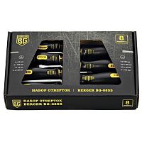 набор отверток 8 предметов (крест+шлиц) berger bg-08ss, купить metabo, купить husqvarna, купить bosch, купить makita, купить hitachi, купить hikoki, купить oregon, купить stihl