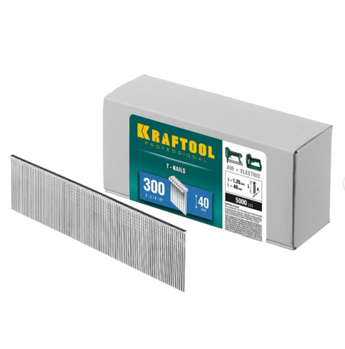 kraftool  тип 18ga (47/300/f) 40 мм, 5000 шт, гвозди для нейлера (31785-40), купить metabo, купить husqvarna, купить bosch, купить makita, купить hitachi, купить hikoki, купить oregon, купить stihl
