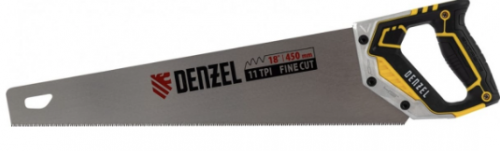 ножовка по дереву, 450 мм, 11 tpi, зуб 3d, металлопластиковая рукоятка// denzel, купить metabo, купить husqvarna, купить bosch, купить makita, купить hitachi, купить hikoki, купить oregon, купить stihl