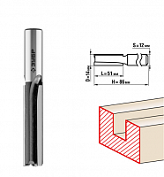 зубр  14 x 51 мм, хвостовик 12 мм, фреза пазовая прямая, профессионал (28780-14-51-12), купить metabo, купить husqvarna, купить bosch, купить makita, купить hitachi, купить hikoki, купить oregon, купить stihl