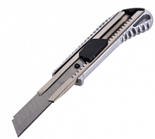 нож с выдвижным лезвием 18 мм, металллический корпус, автоматический фиксатор, вихрь, купить metabo, купить husqvarna, купить bosch, купить makita, купить hitachi, купить hikoki, купить oregon, купить stihl