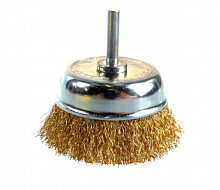 зубр o 75 мм, витая латунированная стальная  0.3 мм, щетка чашечная, профессионал (3525-075), купить metabo, купить husqvarna, купить bosch, купить makita, купить hitachi, купить hikoki, купить oregon, купить stihl