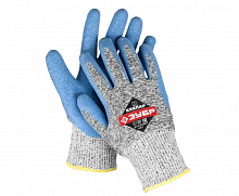 зубр  l, перчатки для защиты от порезов с рельефным латексным покрытием (11277-l), купить metabo, купить husqvarna, купить bosch, купить makita, купить hitachi, купить hikoki, купить oregon, купить stihl