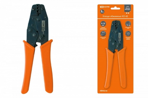 клещи обжимные ко-6е 6-16мм tdm  sq1001-0003, купить metabo, купить husqvarna, купить bosch, купить makita, купить hitachi, купить hikoki, купить oregon, купить stihl