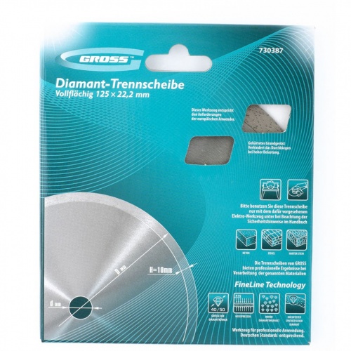 Алмазный диск GROSS 125х22,2мм, сплошной, мокрое резание — купить в интернет-магазине amurinstrument.ru с доставкой по Благовещенску | Каталог с характеристиками и ценами алмазный диск gross 125х22,2мм, сплошной, мокрое резание, купить metabo, купить husqvarna, купить bosch, купить makita, купить hitachi, купить hikoki, купить oregon, купить stihl