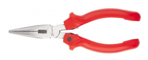 длинногубцы, standard, 200 мм, прямые шлифованные, пластмассовые рукоятки// matrix, купить metabo, купить husqvarna, купить bosch, купить makita, купить hitachi, купить hikoki, купить oregon, купить stihl