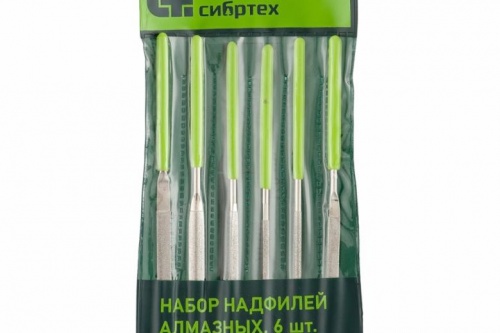 набор надфилей алмазных, 140х70х3, 6 шт.// сибртех, купить metabo, купить husqvarna, купить bosch, купить makita, купить hitachi, купить hikoki, купить oregon, купить stihl
